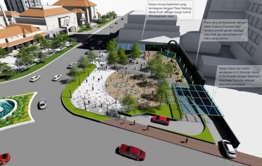 Proyek Basement Balai Pemuda Surabaya Masuk Tahap Akhir