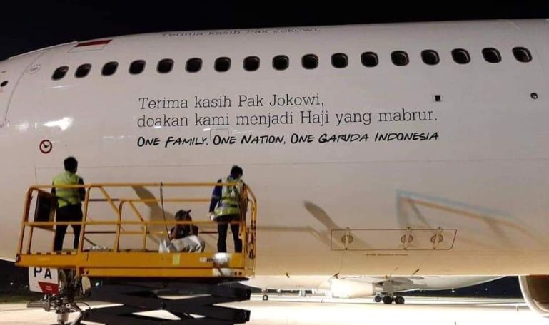 Garuda Jelaskan soal  'Terima Kasih Pak Jokowi'